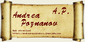 Andrea Poznanov vizit kartica